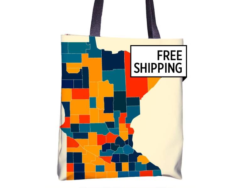 Minnesota Karte Stoffbeutel - Mn Beutel 15 X von iLikeMaps