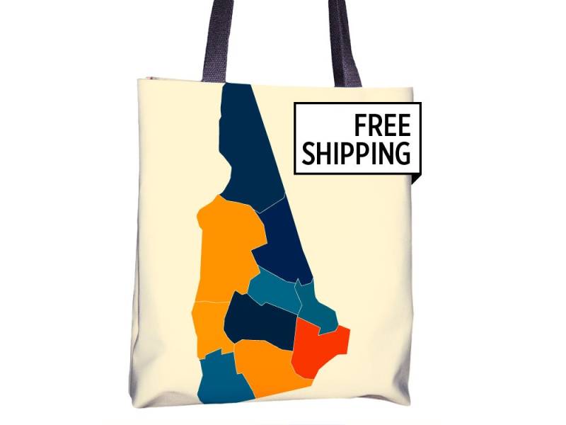 New Hampshire Karte Stoffbeutel - Nh Beutel 15 X von iLikeMaps