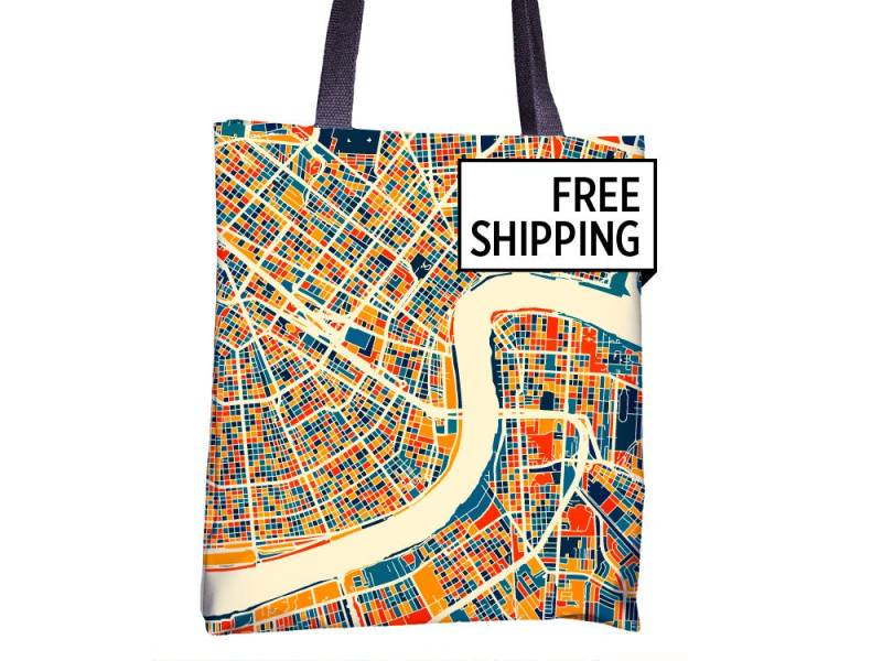 New Orleans Karte Stoffbeutel - Keine Karte-Beutel 15 X New Orleans Karte Stoffbeutel - Keine Karte-Beutel 15 X von iLikeMaps