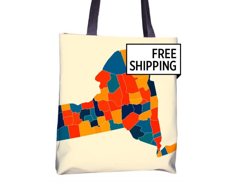 New York Karte Stoffbeutel - Ny Beutel 15 X von iLikeMaps