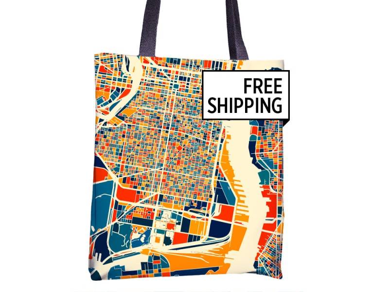 Philadelphia Karte Stoffbeutel - Philly Beutel 15 X von iLikeMaps