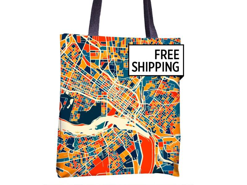 Richmond Karte Stoffbeutel - Virginia Map Beutel 15 X von iLikeMaps