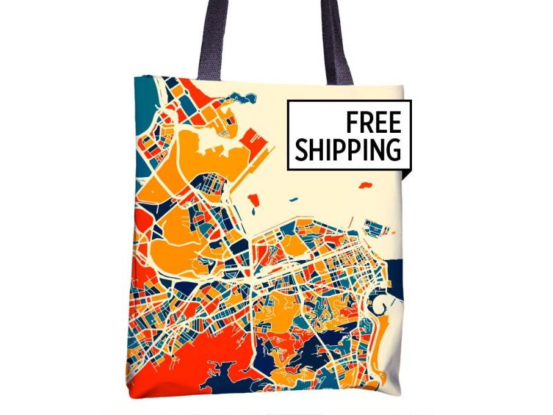Rio De Janeiro Karte Stoffbeutel - Geschenk-Karte-Beutel 15 X von iLikeMaps