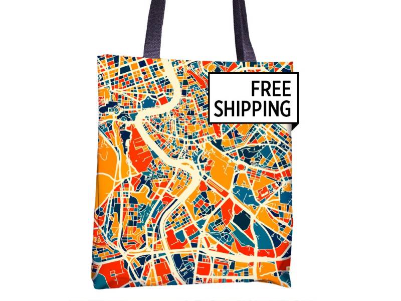 Roma-Karte Stoffbeutel - Italien Karte-Beutel 15 X von iLikeMaps