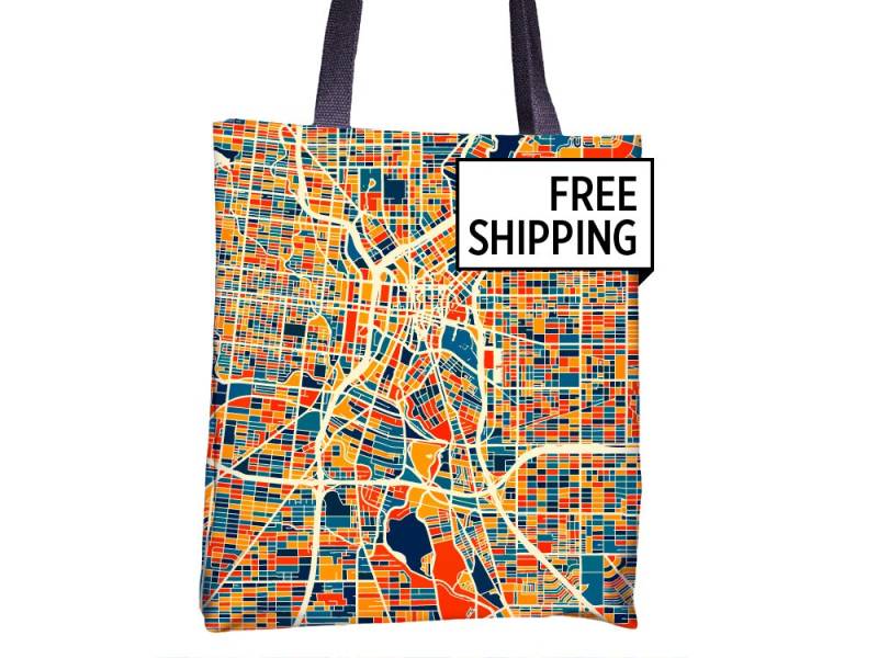 San Antonio Karte Stoffbeutel - Colorado Beutel 15 X von iLikeMaps