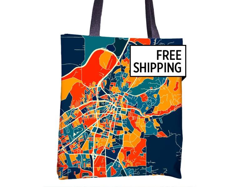 Santa Fe Karte Stoffbeutel - New Mexico-Karte-Beutel 15 X von iLikeMaps