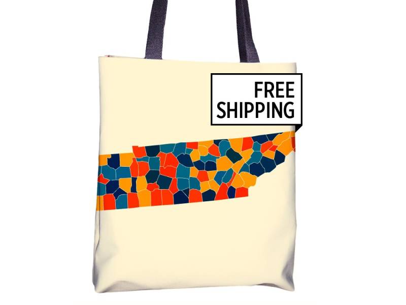 Tennessee Karte Stoffbeutel - Tn Beutel 15 X von iLikeMaps