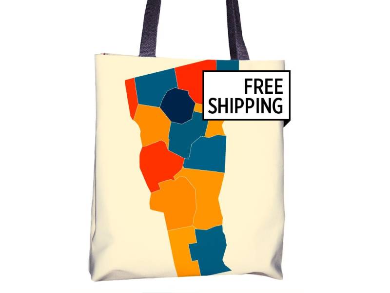 Vermont Karte Stoffbeutel - Vt Beutel 15 X von iLikeMaps