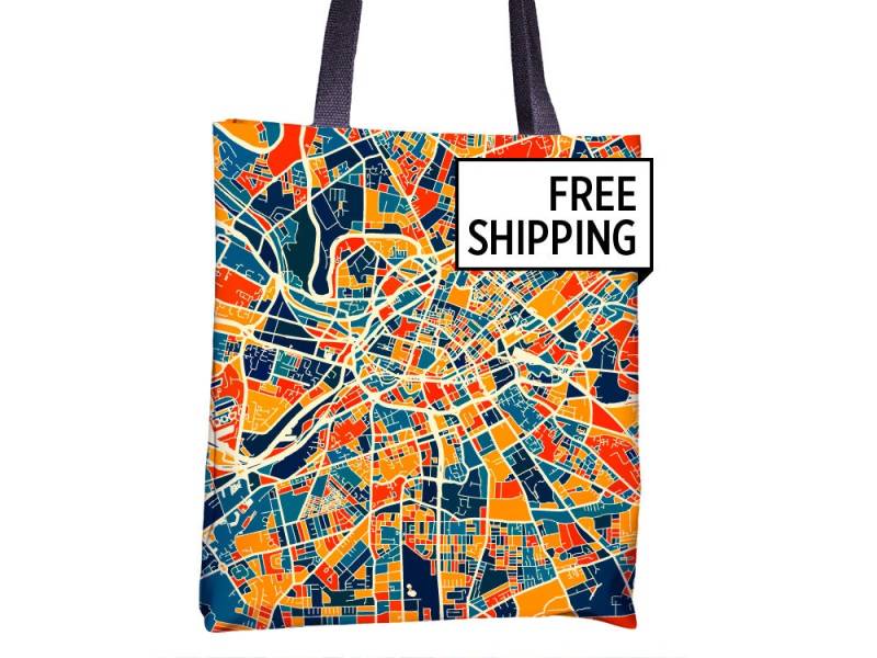 Von Manchester Karte Stoffbeutel - England Karte-Beutel 15 X von iLikeMaps