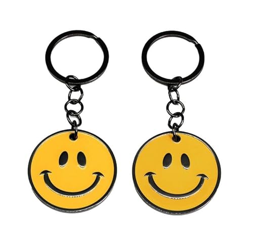 iLovBty Schlüsselanhänger Taschenanhänger Keychain Schlüsselring Schlüsselbänder Anhänger Auto Handtasche Dekor Smiley für Damen Herren (2 Stücke) von iLovBty