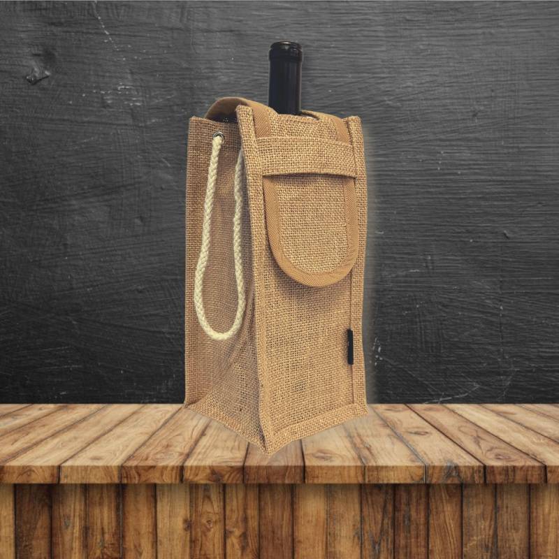 2Er Set Weinflasche Geschenkbeutel Aus Jute von iLoveHeyJute