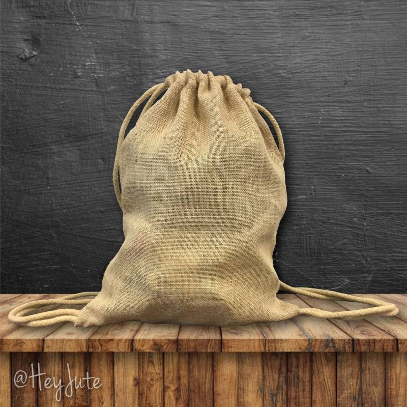 Kordelzug Rucksack | Blanko. Schultüte. Gürteltasche. Umweltfreundliche Jute von iLoveHeyJute