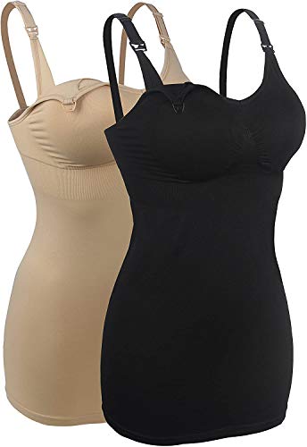 iloveSIA 2X stilltops Doppelpack Lot Umstandsmode Still-top Damen Schwangerschafts-top Schwarz+Beige S von iloveSIA