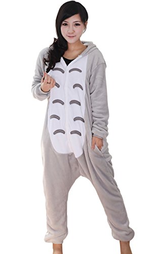 iLoveSIA Herren-Winter-Langarm-Einteiler-Pyjama im Totoro-Stil aus Flanell, XL von iloveSIA