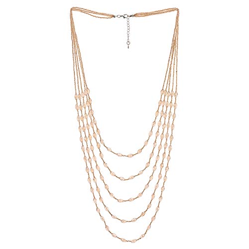 COOLSTEELANDBEYOND Champagner Gold Statement Halskette Multi-Schichten Lange Kette mit Ovalen Kristall Perlen Charme Anhänger COOLSTEELANDBEYOND Champagner Gold Statement Halskette Multi-Schichten Lange Kette mit Ovalen Kristall Perlen Charme Anhänger von COOLSTEELANDBEYOND