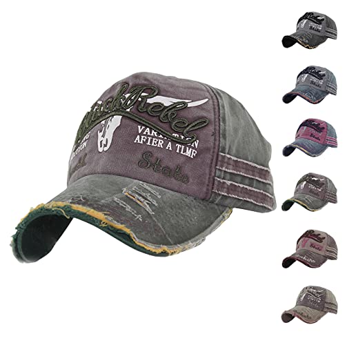 iMeshbean Baseball Cap Herren Damen Basecap Retro Verstellbar Mütze Snapback Cap Unisex Schirmmütze Baumwolle Modische Kappe Hut für Sport Reise Outdoor Freizeit (Armeegrün) von iMeshbean