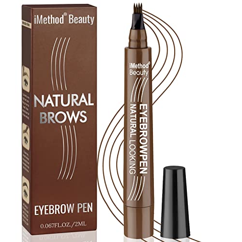 iMethod Augenbrauenstift - Upgrade Augenbrauen TattooPen Augenbrauen Make-up Langlebig Wasserdicht und Wischfest Braun von iMethod