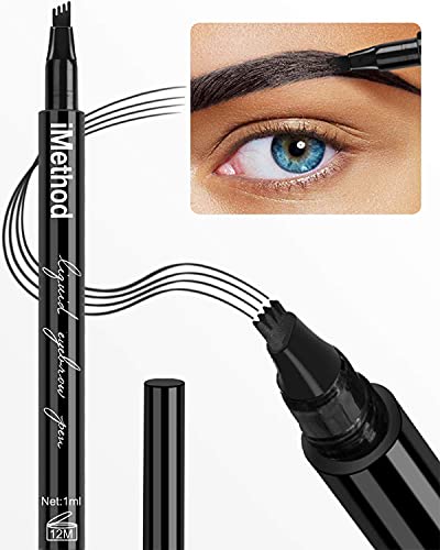 iMethod Augenbrauenstift – iMethod Augenbrauenstift Mit Mikrogabel-Applikator Schafft Mühelos Natürliche Augenbrauen Und Bleibt Den Ganzen Tag lang Unverändert, Schwarz von iMethod