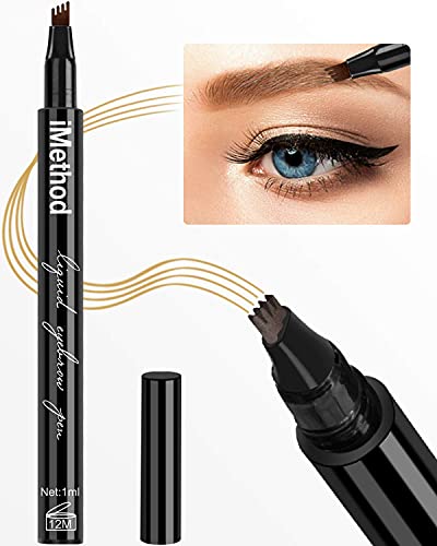 iMethod Augenbrauenstift Mit Einem Micro-Fork Tip Applicator Erzeugt Mühelos Natürlich Aussehende Augenbrauen Und Bleibt Den Ganzen Tag über, Dunkelbraun von iMethod