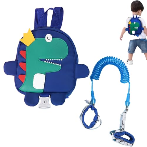 Kleinkind Rucksack mit Anti-verlorene Bügel niedlicher CartoonDinosaurier Babysicherheitsgurt-Rucksack Schultasche für 1–6 Jahre alt Jungen Mädchen Baby Kleinkinder von iNelihoo