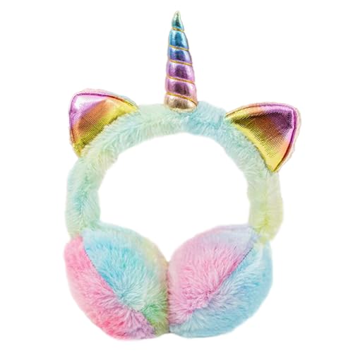 Mädchen Winter Ohrenschützer mit Tier Muster Verstellbar Plüsch Ohrenschützer Kälteschutz Cartoon Warm Ohrenwärmer Kinder Outdoor Ski Faux Fur Earmuffs Ohrschützer Kopfbedeckungen Winterzubehör von iNelihoo