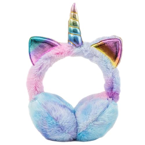Mädchen Winter Ohrenschützer mit Tier Muster Verstellbar Plüsch Ohrenschützer Kälteschutz Cartoon Warm Ohrenwärmer Kinder Outdoor Ski Faux Fur Earmuffs Ohrschützer Kopfbedeckungen Winterzubehör von iNelihoo