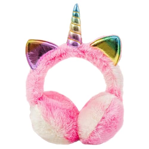 Mädchen Winter Ohrenschützer mit Tier Muster Verstellbar Plüsch Ohrenschützer Kälteschutz Cartoon Warm Ohrenwärmer Kinder Outdoor Ski Faux Fur Earmuffs Ohrschützer Kopfbedeckungen Winterzubehör von iNelihoo