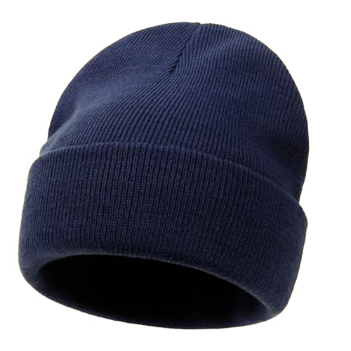 iNelihoo Baby Strickmütze Infant Beanie Hut Kindergarten Mütze Doppellagige Strickmütze Kinder Warme Weiche Herbst Wintermützen für Baby Jungen Mädchen 0-6 Jahr von iNelihoo