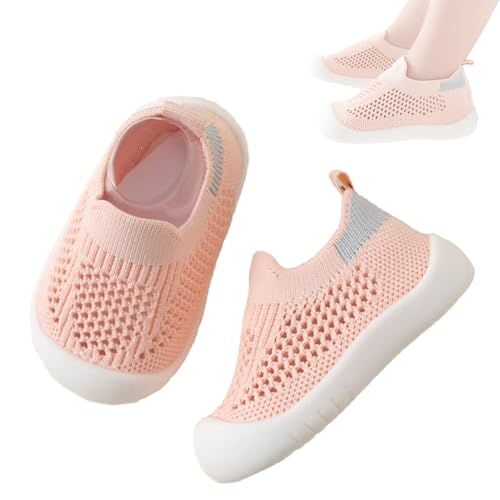 Hausschuhe Kinder Atmungsaktive Pantoffeln aus Masche Junge Mädchen Pantoffeln Anti-Rutsch Sohle Kleinkinder Schuhe Lauflernschuhe Barfuß Kindergarten Sportschuhe Süße Erste Wanderschuhe von iNelihoo