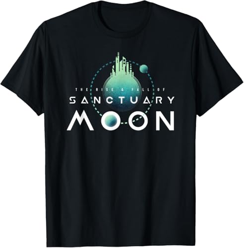iNexTone Retro City Moon The Rise Fall of Sanctuary Space Universe T-Shirt, Schwarz , 5XL iNexTone Retro City Moon The Rise Fall of Sanctuary Space Universe T-Shirt, Schwarz , 5XL von iNexTone