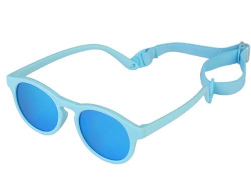 iNszkoos Flexible polarisierte Baby-Sonnenbrille mit verstellbarem Riemen, Sonnenschutz, UV-Schutz 400, weicher Silikonrahmen, Baby-Sonnenbrille für 0–36 Monate, Kleinkinder, Neugeborene, Jungen von iNszkoos