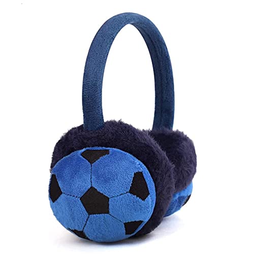 iNszkoos Kinder Pelzige Ohrenschützer Winter Warme Ohrenwärmer Fußball Muster Earmuffs Plüsch Ohrenschützer für Baby Mädchen und Jungen, Winterzubehör Outdoor-Aktivitäten Kälteschutz Ohrenmuscheln von iNszkoos