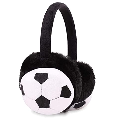 iNszkoos Kinder Pelzige Ohrenschützer Winter Warme Ohrenwärmer Fußball Muster Earmuffs Plüsch Ohrenschützer für Baby Mädchen und Jungen, Winterzubehör Outdoor-Aktivitäten Kälteschutz Ohrenmuscheln von iNszkoos