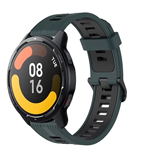 Silikon Uhrenarmband kompatibel für Xiaomi Watch S1 Active/S1/Mi Watch, atmungsaktives Uhr Ersatzband 22 mm Armband für Venu 2/Herren Gen 4 Explorist HR/Fossil Gen 6 von iPartsonline