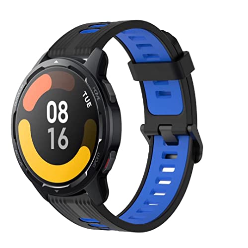 Silikon Uhrenarmband kompatibel für Xiaomi Watch S1 Active/S1/Mi Watch, atmungsaktives Uhr Ersatzband 22 mm Armband für Venu 2/Herren Gen 4 Explorist HR/Fossil Gen 6 von iPartsonline