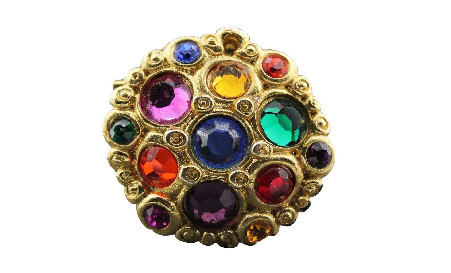 Jacky De G - Mehrfarbige Brosche/Vintage Signierter Schmuck Aus Den 1980Er Jahren Jacky De G - Mehrfarbige Brosche/Vintage Signierter Schmuck Aus Den 1980Er Jahren von iPomeeVintage
