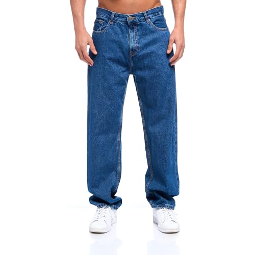 iProfash Herren Jeans Hose Baggy Stretch Denim Jeanshose Regular Fit Übergröße (W36 / L32, Baggyhose.7001) Nvay von iProfash