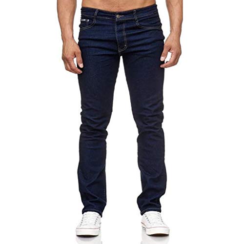 iProfash Herren Jeans Hose Regular Fit Dunkelblau Gerades Bein Stonewashed 805-DUNKELBLAU (48) W34-L32 von iProfash