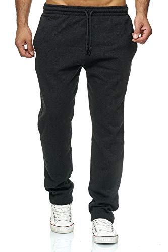 iProfash Traininghose Jogginghose Herren Jogger Freizeit Sweatpants Sporthose Training Fitness (Garade Beine) Anthrazit M von iProfash