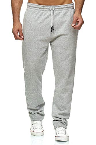 iProfash Traininghose Jogginghose Herren Jogger Freizeit Sweatpants Sporthose Training Fitness (Garade Beine) Grau S von iProfash