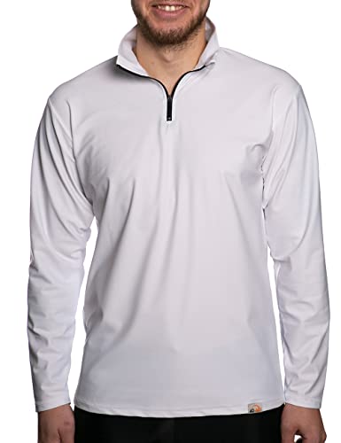 UV Aqua Zip Up Shirt Herren Weiß XL von iQ-UV