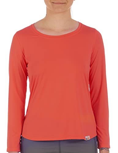 UV Free Langarm Shirt, Rundhals Damen (M, Koralle) von iQ-UV