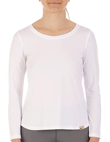 UV Free Langarm Shirt, Rundhals Damen (M, Weiß) von iQ-UV