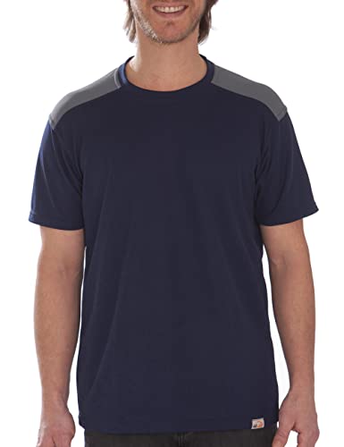 UV T-Shirt zweifarbig UPF 50+ (S, Blau) von iQ-UV