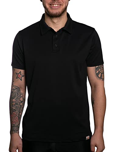 UV Wave Polo Shirt Herren Schwarz 4XL von iQ-UV