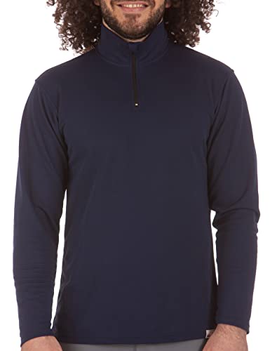 UV Zip Up Shirt Herren Langarm (M, Blau) von iQ-UV