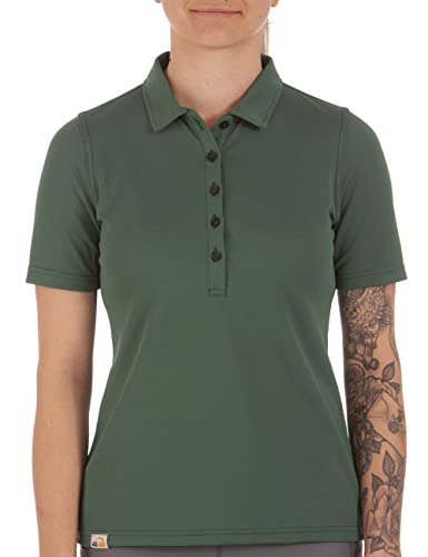 iQ-UV Damen Poloshirt Kurzarm Grün S – Sport Poloshirt für Damen mit UPF 50+ UV-Schutz – TÜV Zertifiziert – funktionales Polo Shirt aus nachhaltigem Stoff – Perfekt zum Sport von iQ-UV