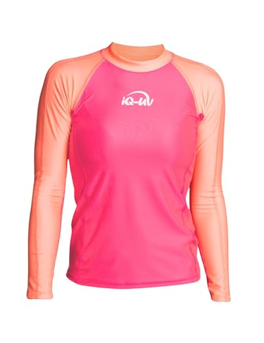 iQ-UV Damen UV Shirt Slim Fit Langarm Pink Orange, XXL von iQ-UV
