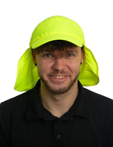 iQ-UV Erwachsene Cap+Neck Kappe Nackenschutz, Gelb recycelt, 55-61cm von iQ-UV