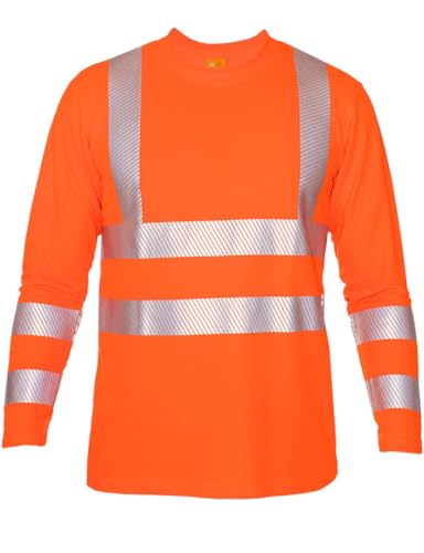 iQ-UV HIVI UV T-Shirt Langarm Hochsichtbar Kl. 3 PSA Warnschutz Herren Orange (DE/NL/SE/PL, Alphanumerisch, XL, Regular, Regular, Orange) von iQ-UV